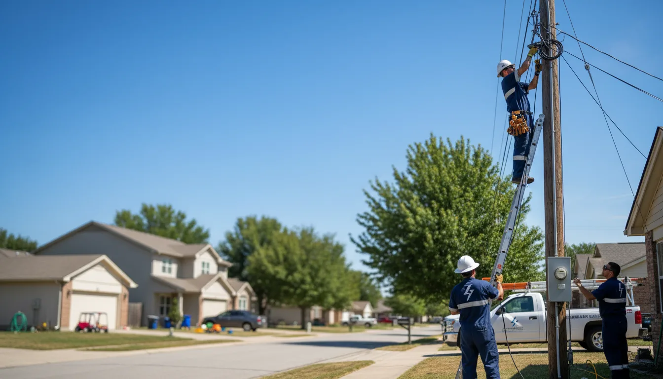 Residential electrician providing installation services in Pasadena, TX